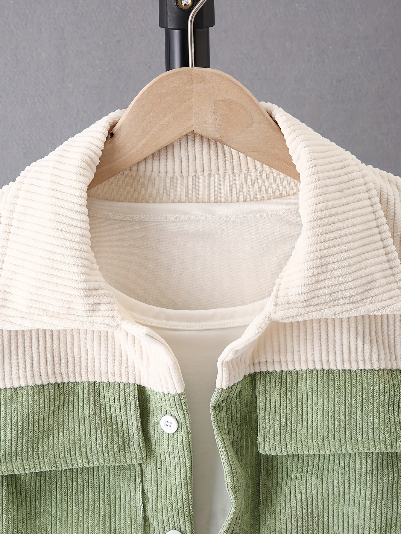 Casual Corduroy Long Sleeve T-Shirt