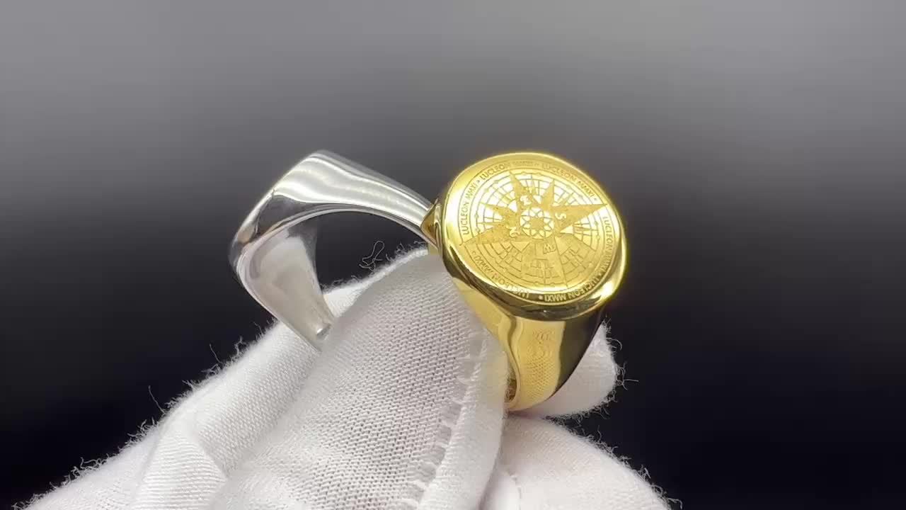 Vintage Nautical Compass Ring