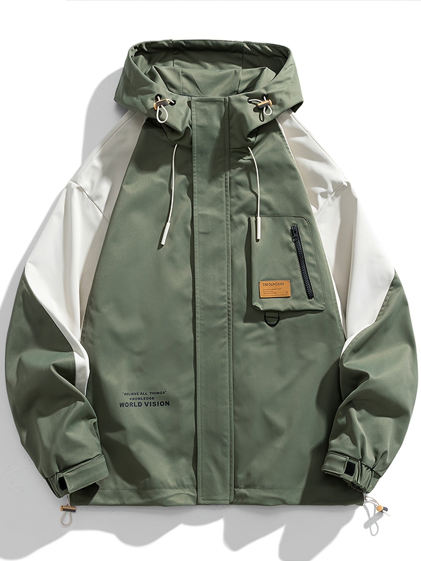 Windbreaker jacket with hood