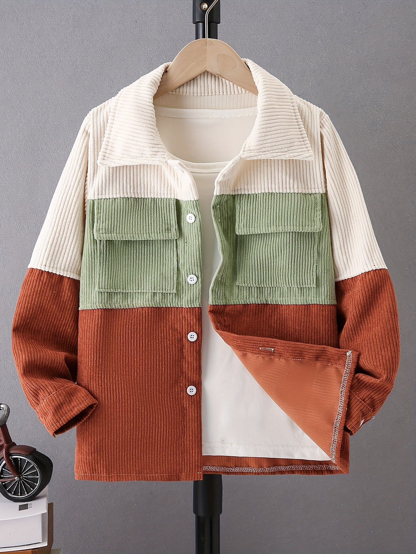 Casual Corduroy Long Sleeve T-Shirt