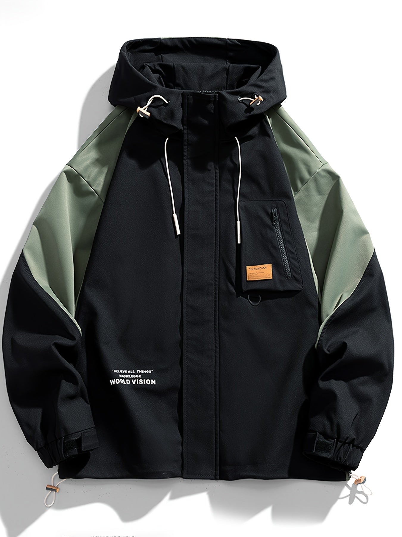 Windbreaker jacket with hood
