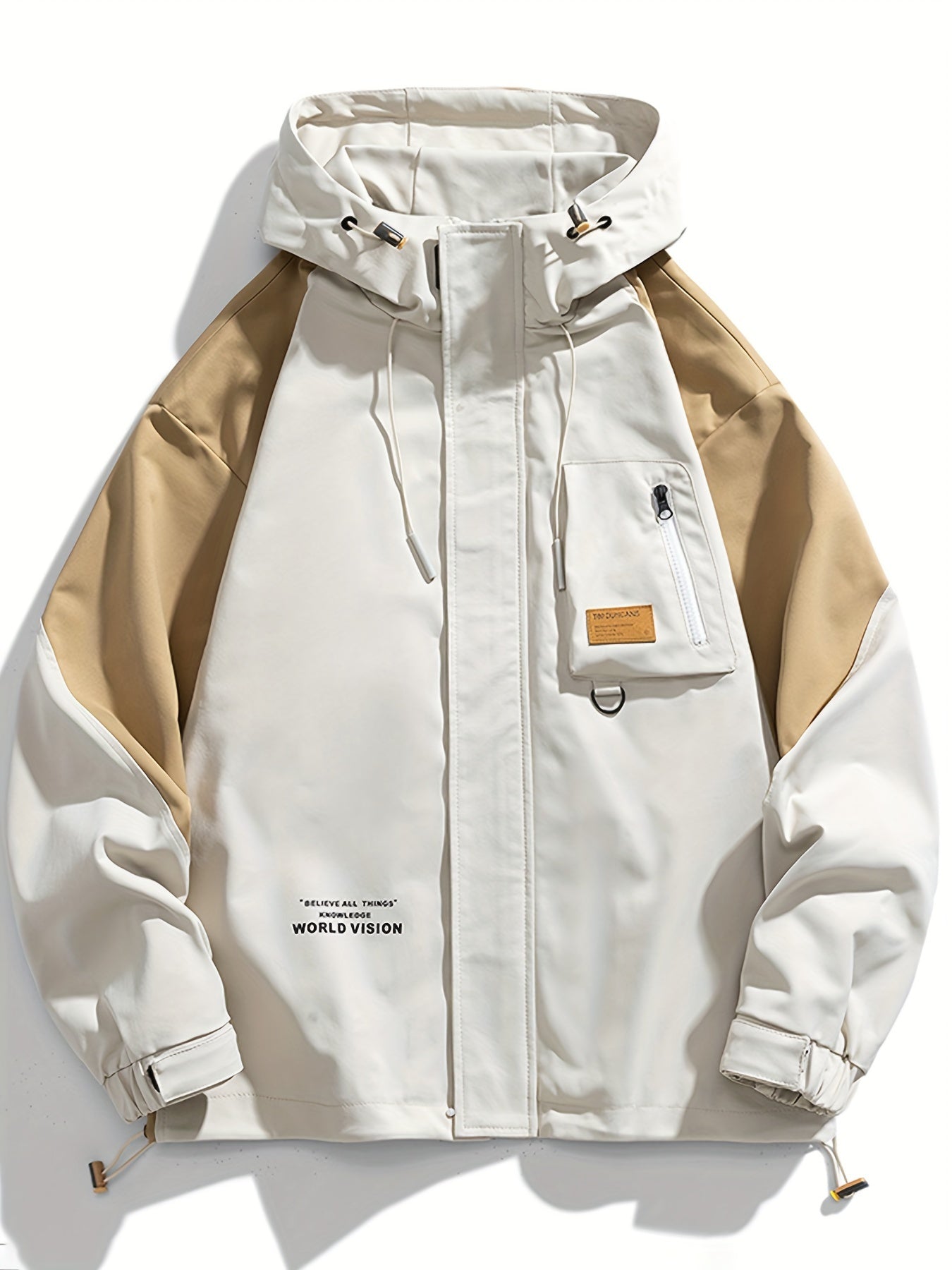 Windbreaker jacket with hood